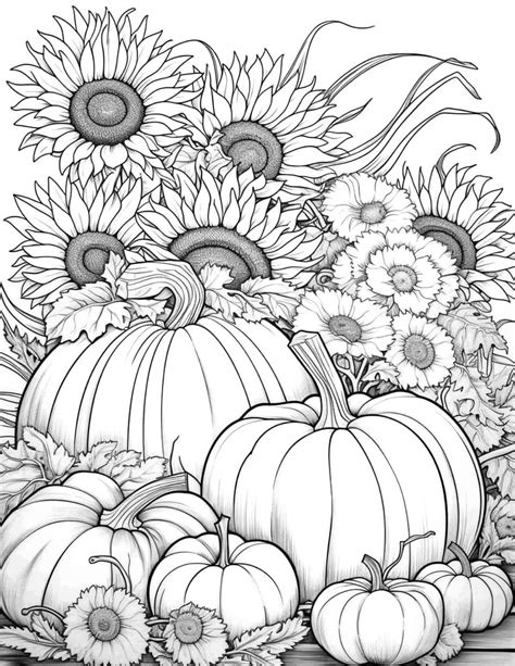 fall coloring pages pumpkins|More.